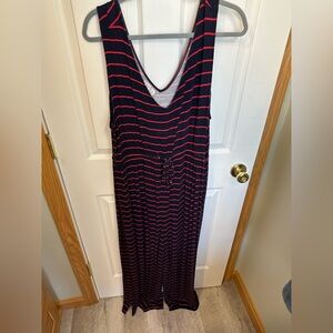Maurices Navy and Red Striped Top